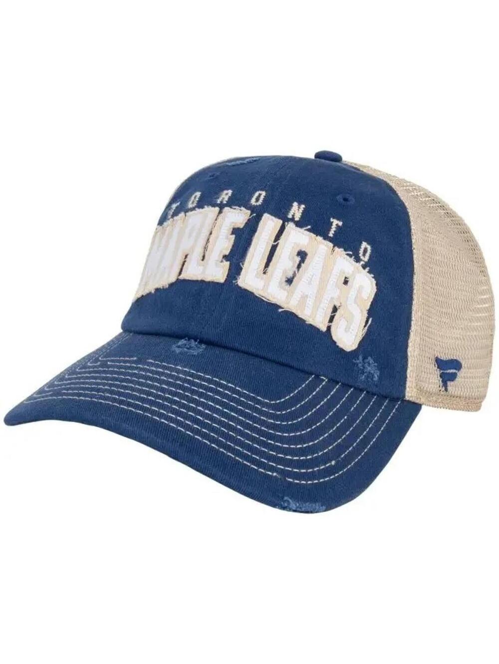 Toronto Maple Leafs Hat NHL Fanatics Veteran Denim Mesh Style Snapback, NEW OS